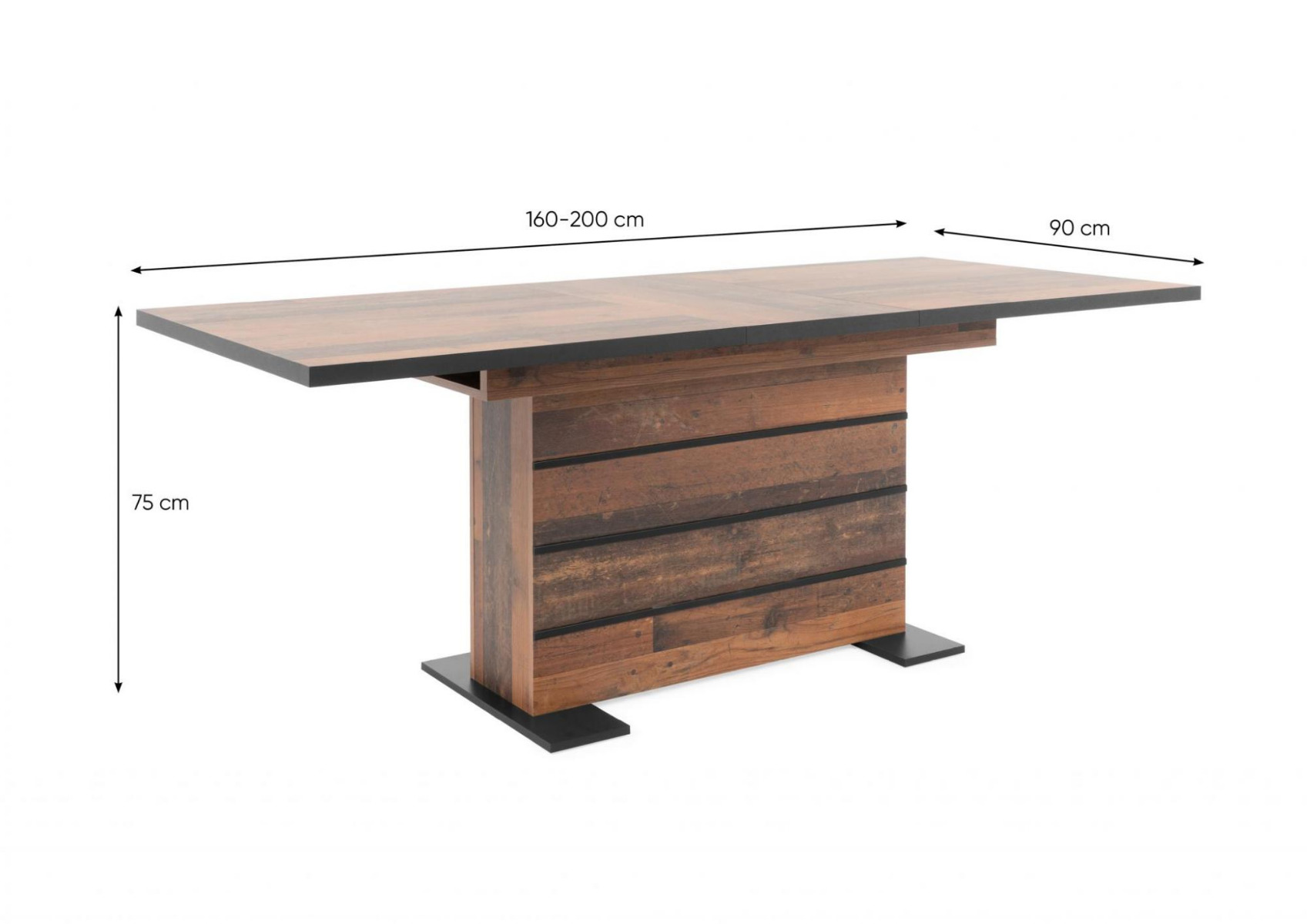 Tavolo allungabile Industry in finitura castagno