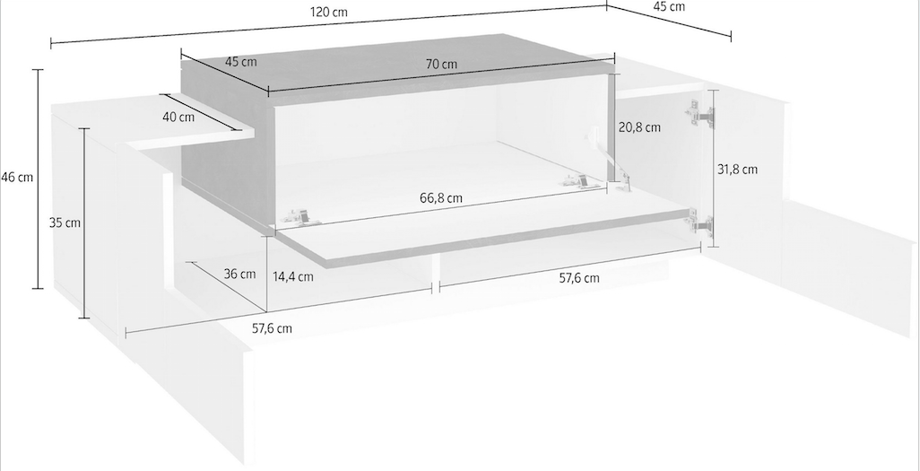 Panca ingresso in Bianco lucido e Pero