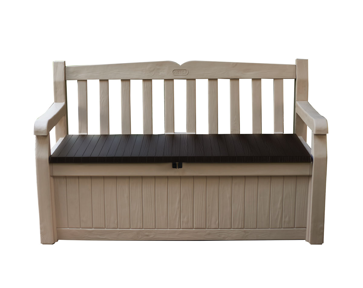 Panchina Tasso da esterni con contenitore, Beige