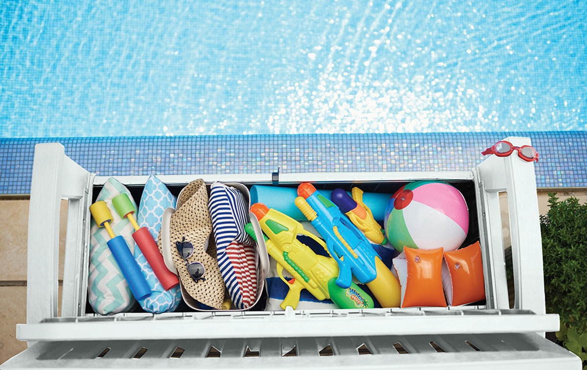 Panchina Abete da esterni con contenitore, Bianca