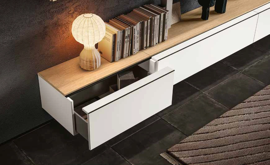 parete moderna bianco opaco sospesa