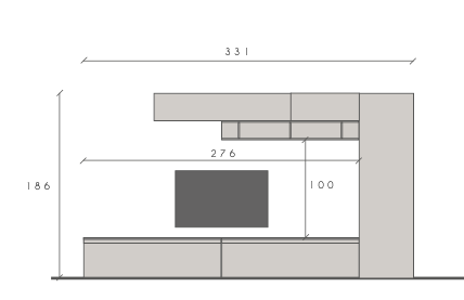 Parete attrezzata Argilla e Cadiz