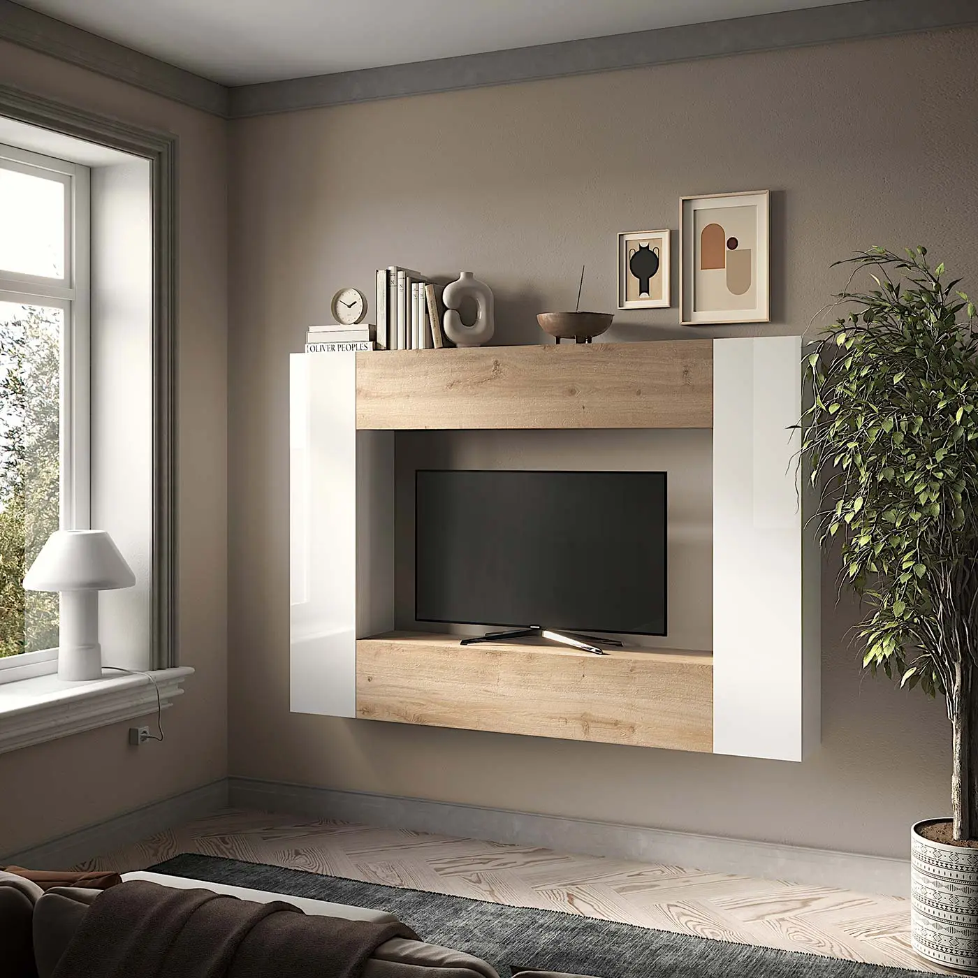 parete sospesa in legno