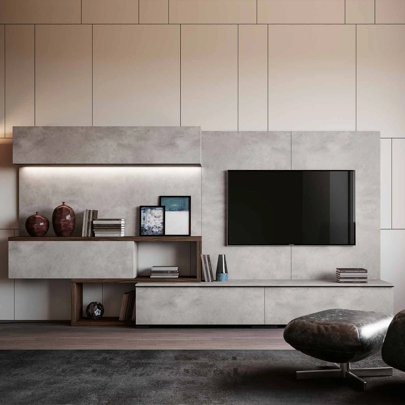 parete ardesia cemento