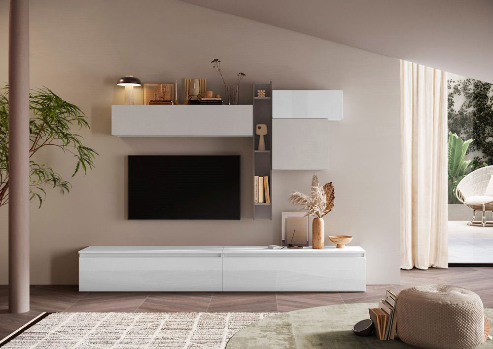 Parete Gesso, Ardesia e Bianco lucido 