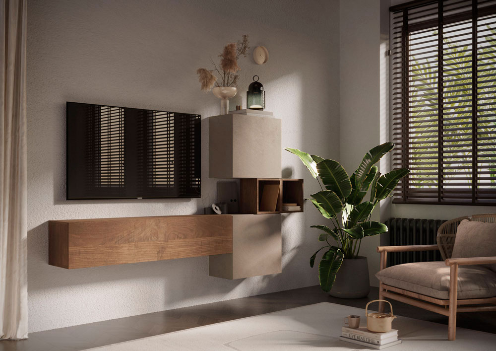 Parete da salotto Argilla e Mercure