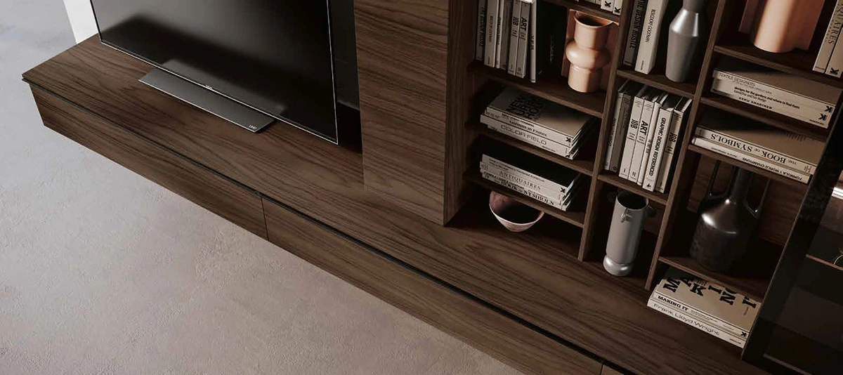 parete sospesa moderna noce moro