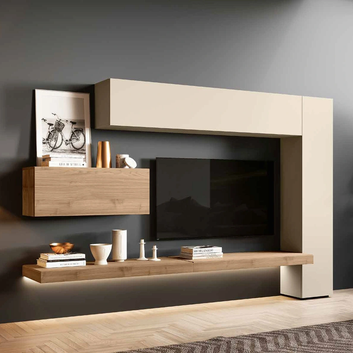 parete moderna con colonna