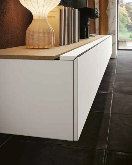 parete moderna bianco opaco sospesa