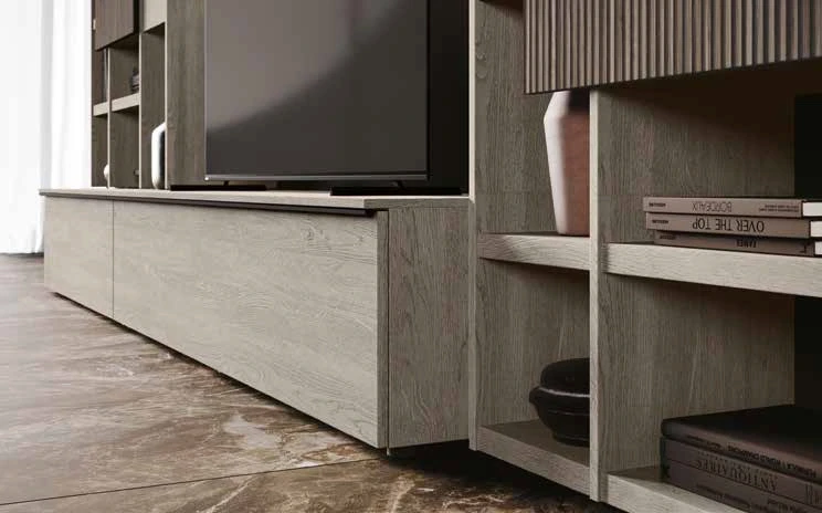 parete cannettata grigio