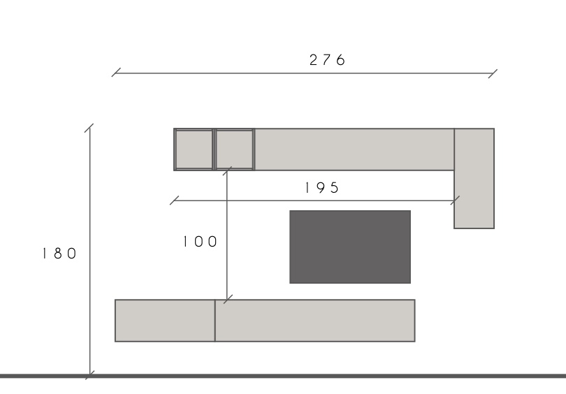 Parete attrezzata Bianco lucido e Cadiz