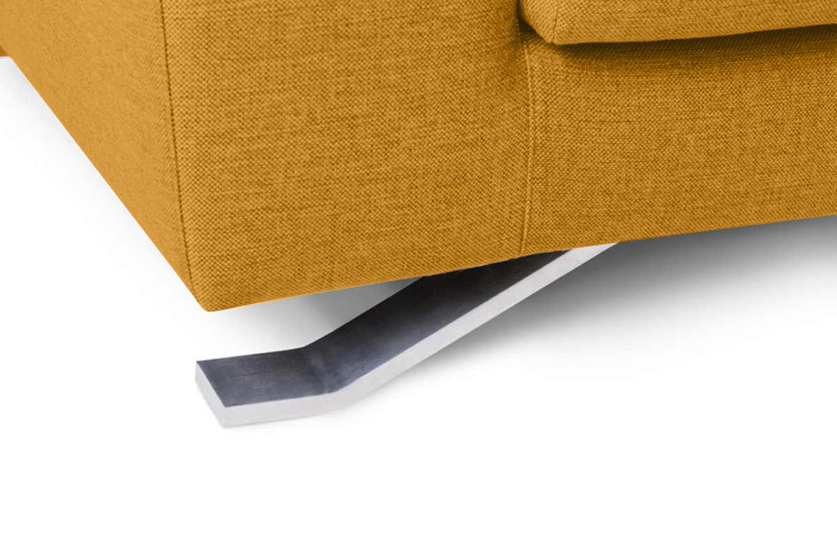 Divano moderno Halti, 3 posti, colore Corallo, made in Italy