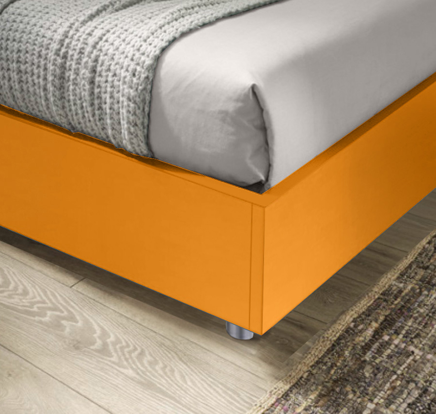 Letto alla francese sommier Moretti Compact, finitura Mandarino