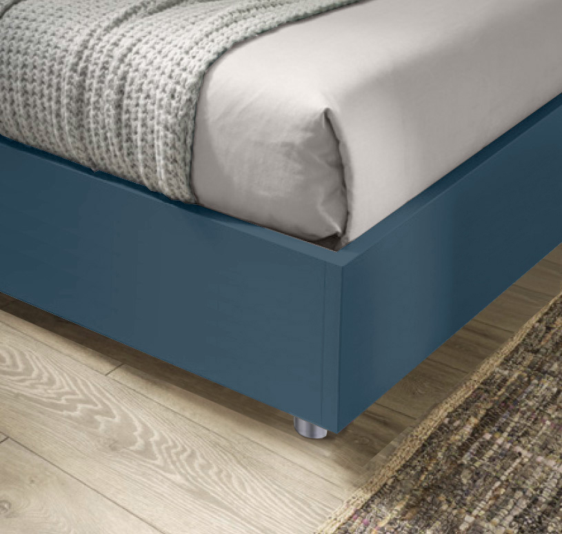 Letto matrimoniale sommier, finitura Grafite