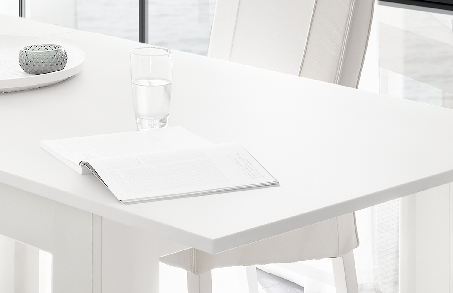 Tavolo allungabile bianco opaco made in Italy