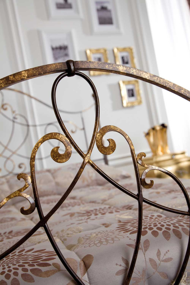 letto matrimoniale in ferro disponibile marrone anticato oro