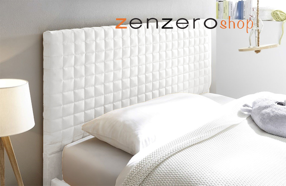 Camera completa con letto bianco in ecopelle con armadio Miss