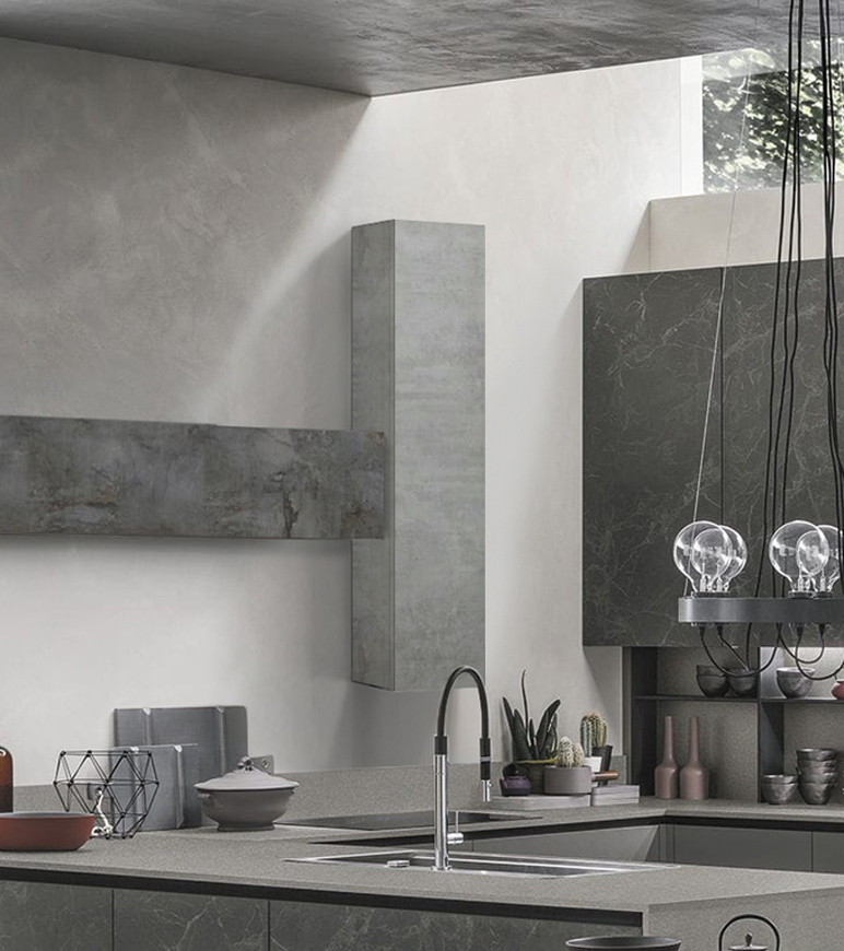 Pensile per cucina sospeso, Beton