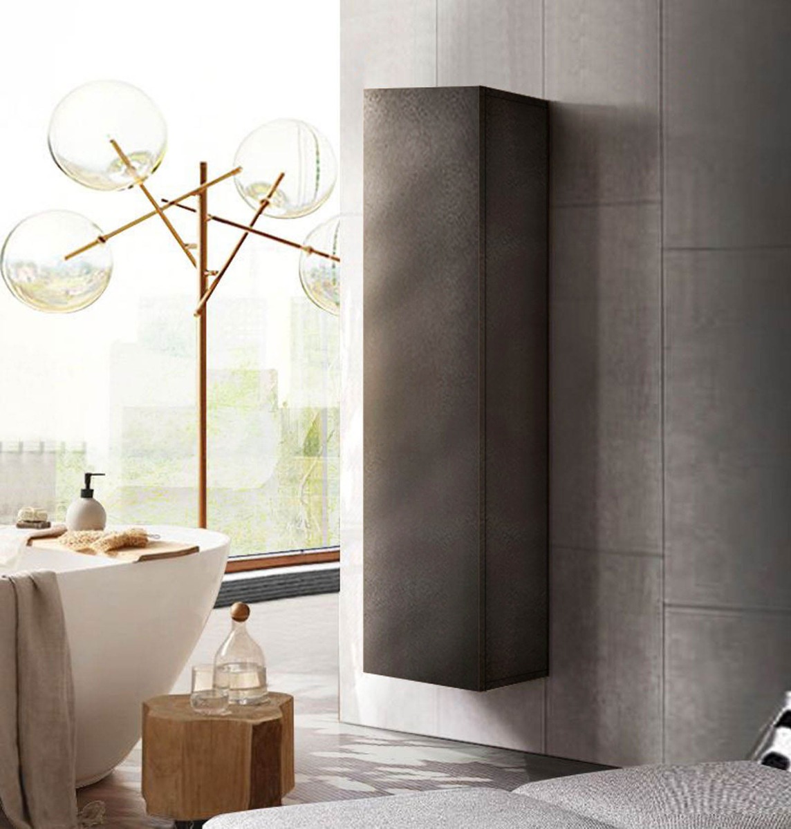 Colonna da bagno sospesa, finitura Lava