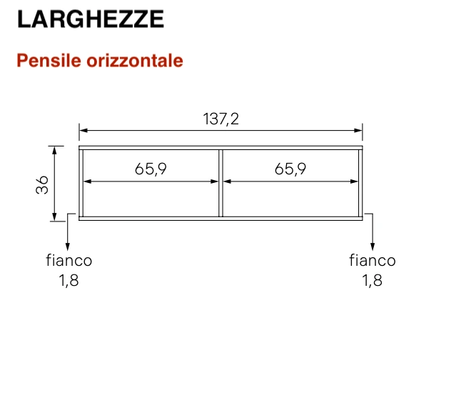 pensile orzo orizzontale