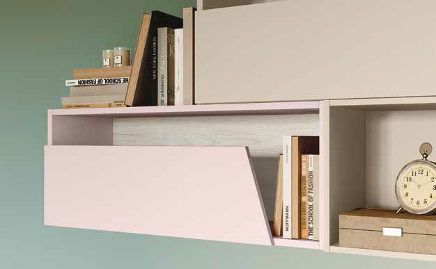 Scrivania orzo e bianca per camerette