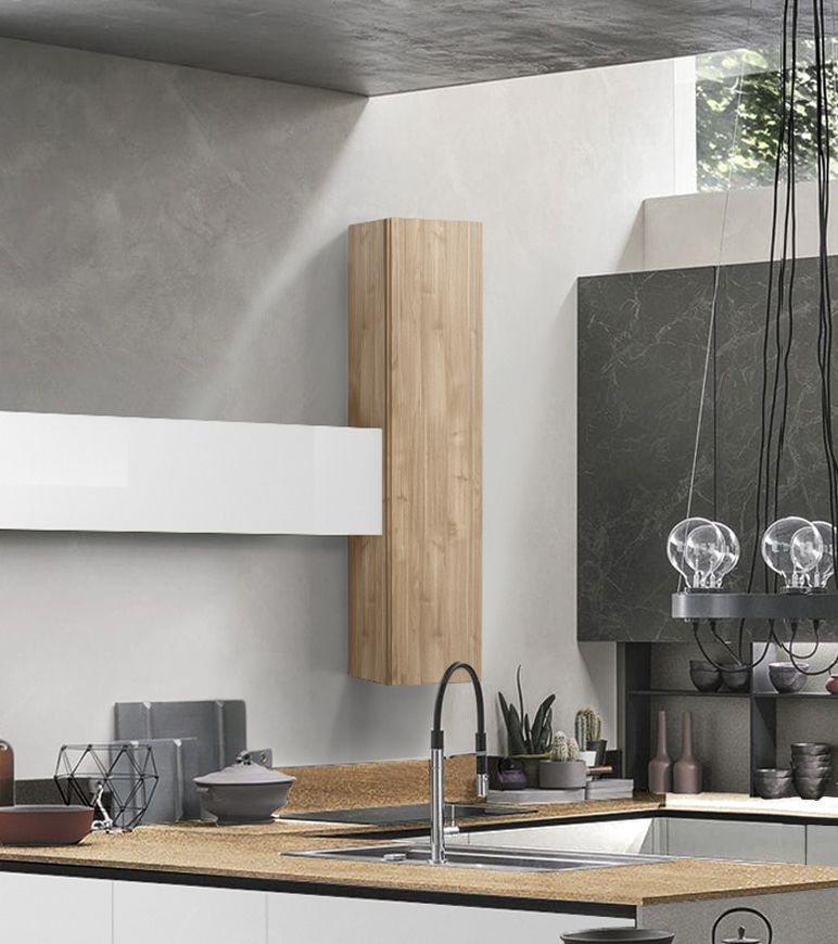 Pensile per cucina sospeso, Noce stelvio