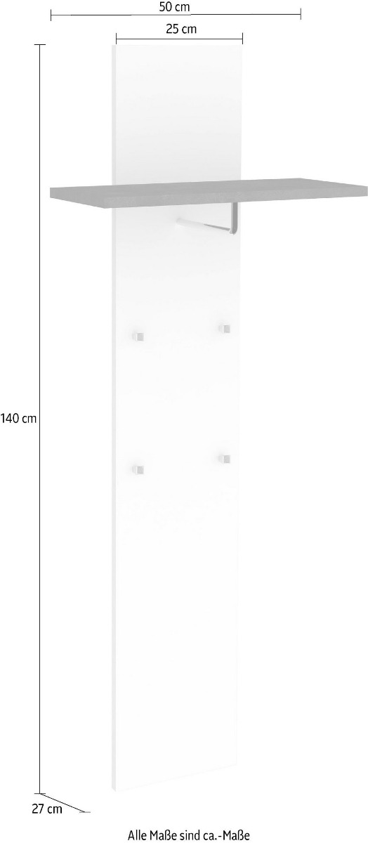 Appendiabiti moderno, Bianco laccato e Pero