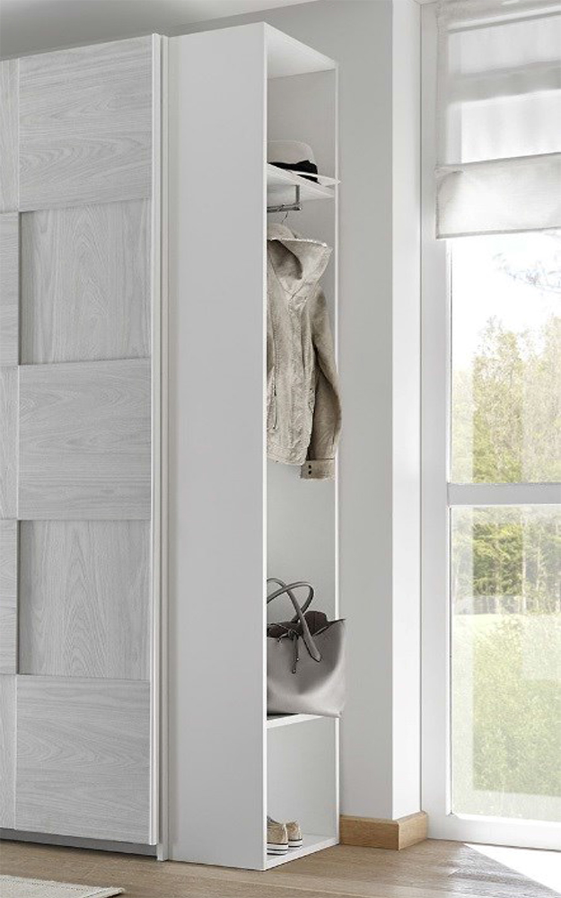 Cameretta moderna con letto like in legno e armadio vertigo GIallo e Bianco