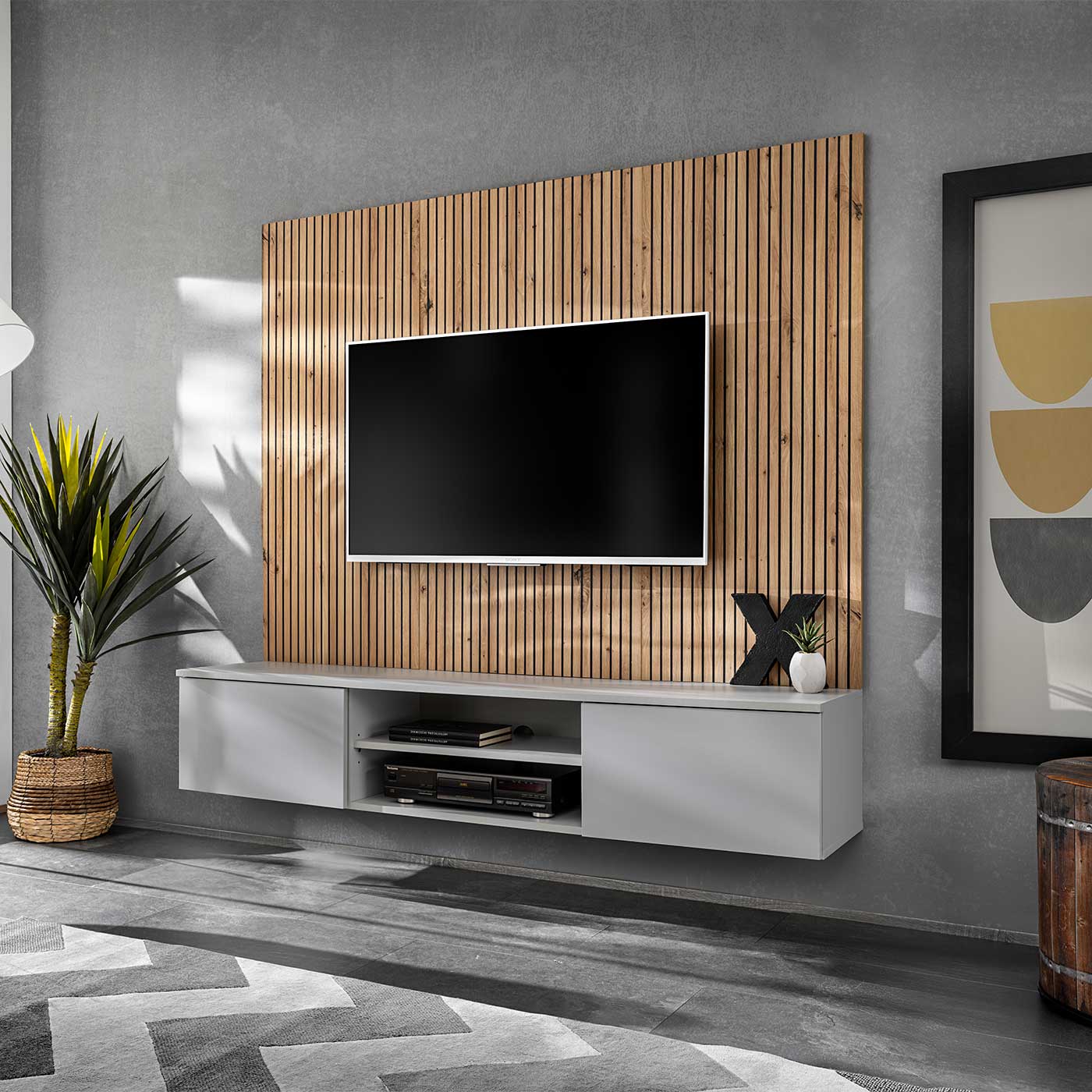 parete attrezzata artisan oak