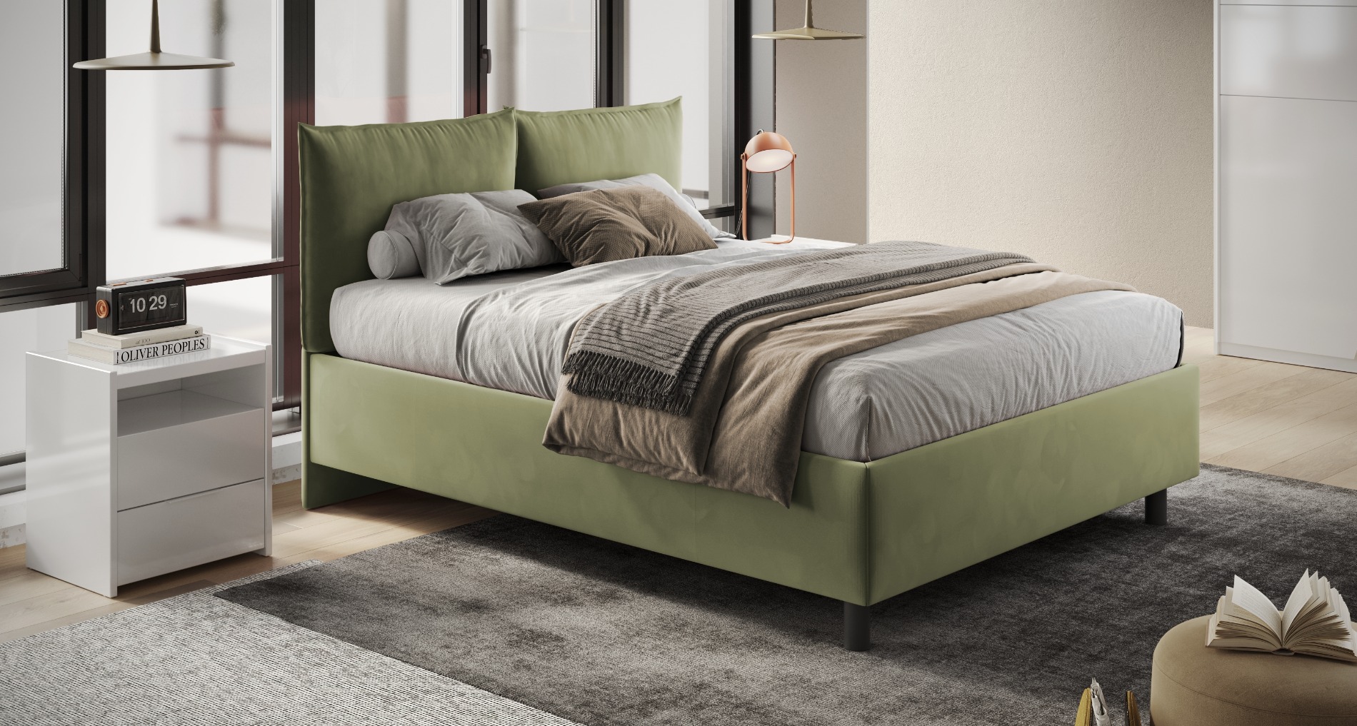 camera bianca e verde