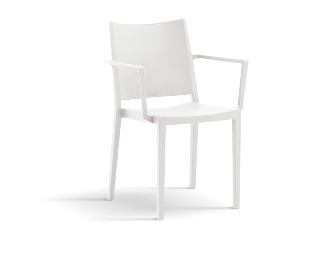 Poltrona da giardino in polipropilene, colore bianco