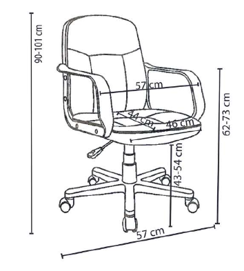 Sedia moderna operativa, nera