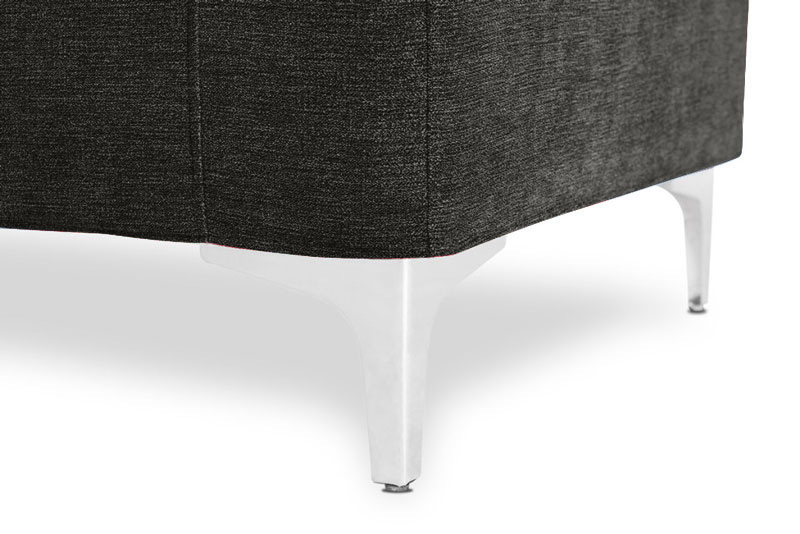 Poltrona di design in finitura Antracite, tessuto sfoderabile