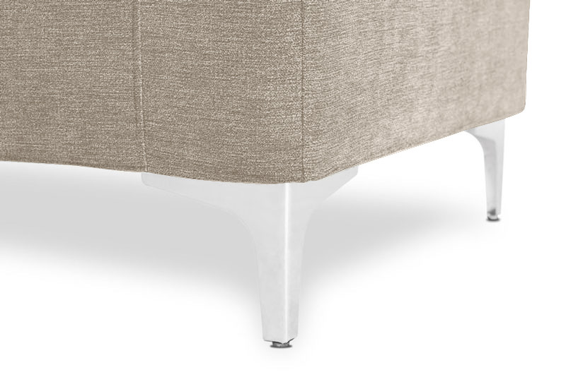 Poltrona moderna in tessuto sfoderabile, finitura Crema