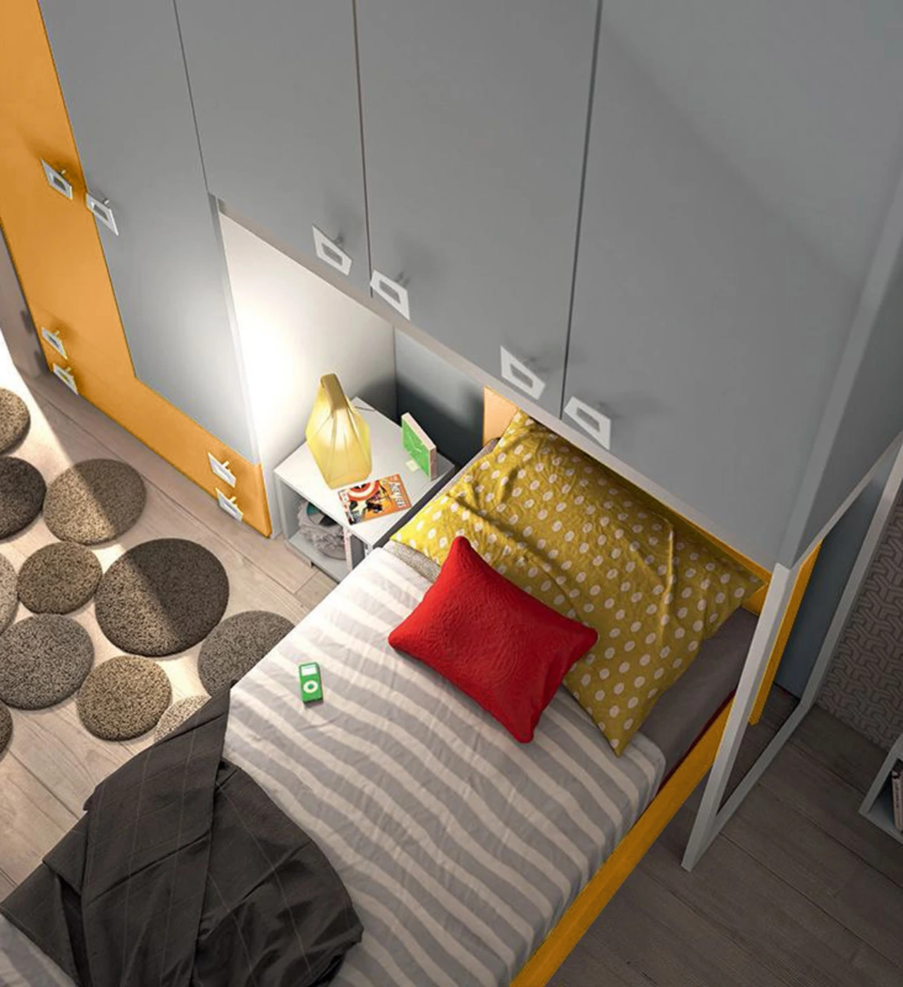 letto x bambini arancione