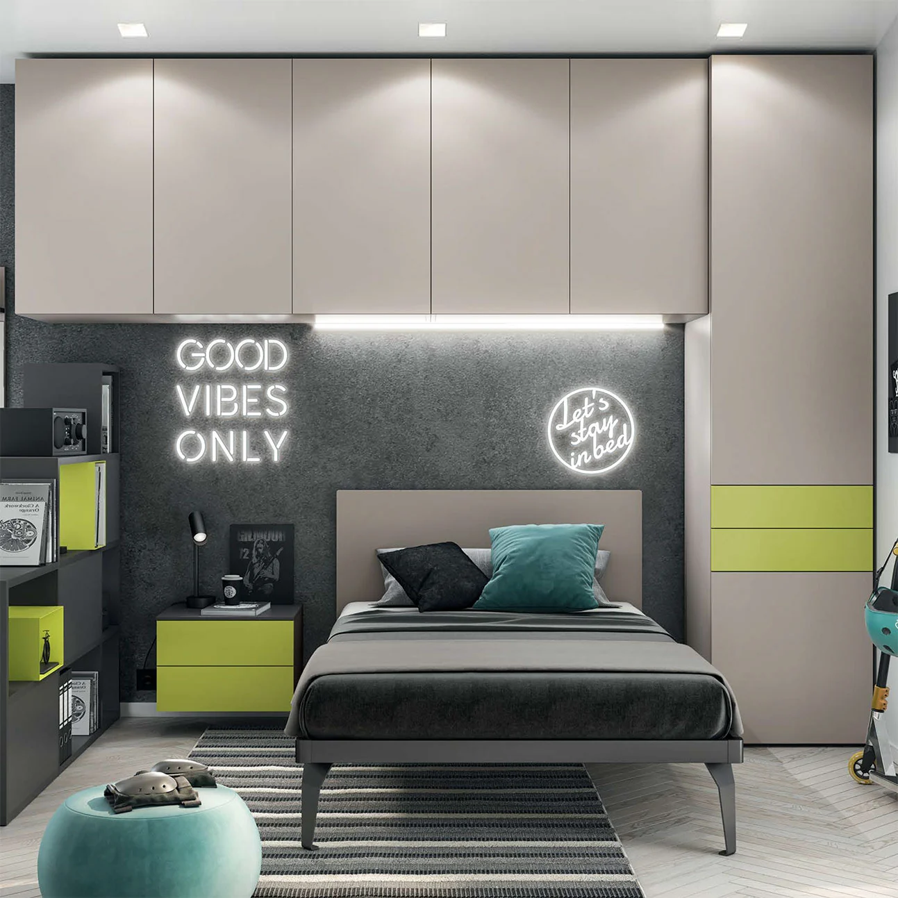 ponte bambini tortora e verde