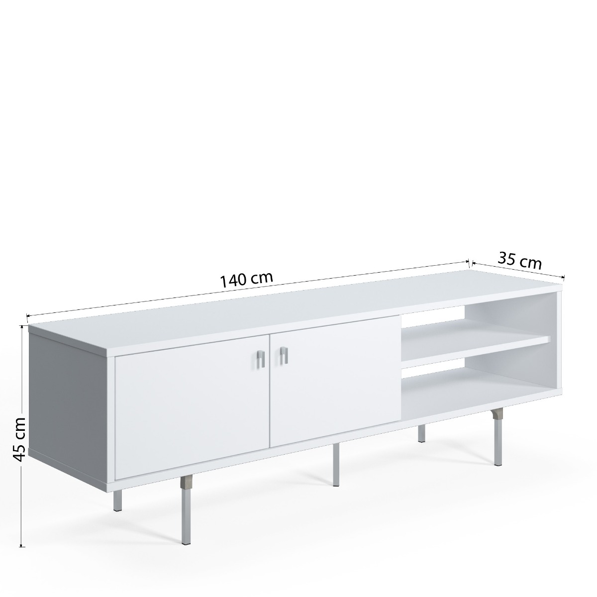 Porta tv Ankara 2 ante, bianco