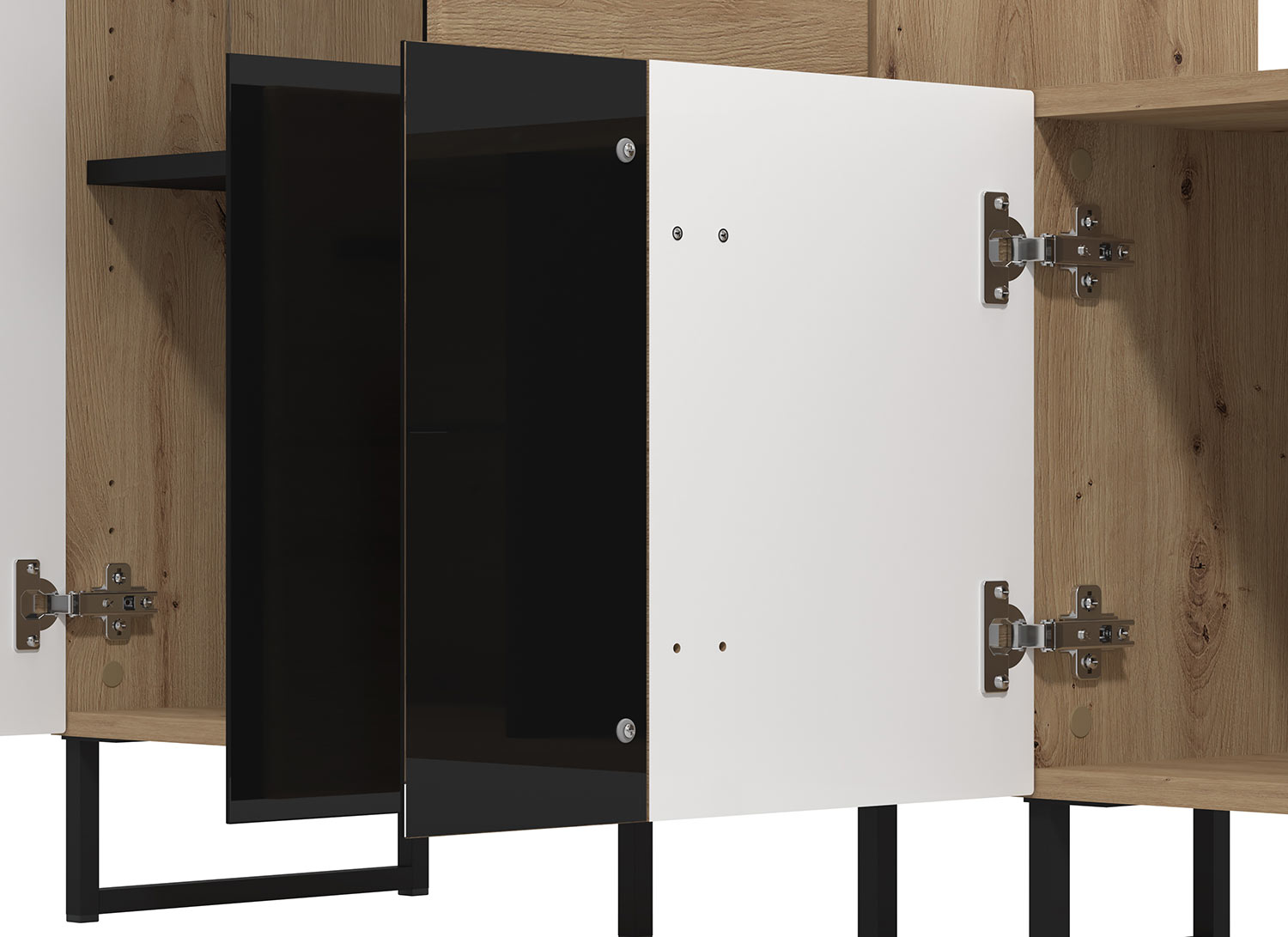 parete attrezzata in stile industriale