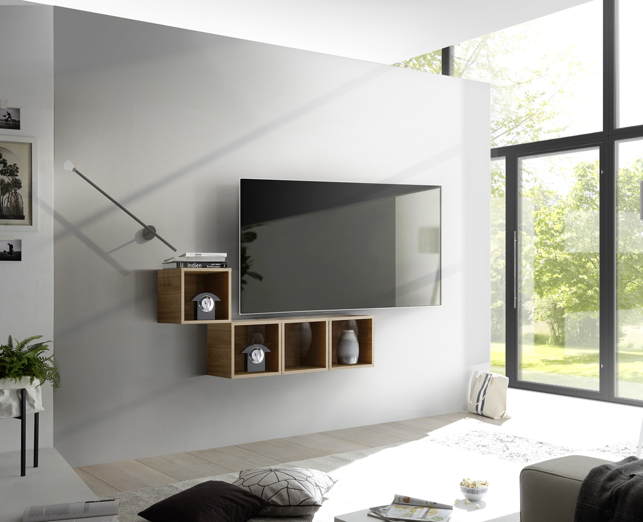 Vani porta TV in finitura Noce Stelvio