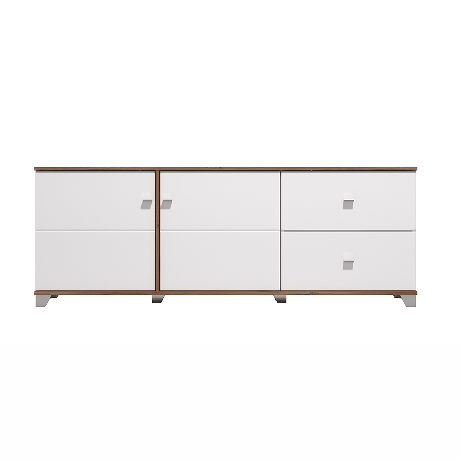 porta tv con cassetti e ante bianco