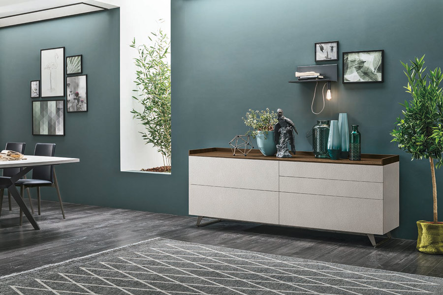 Composizione di design formata da 5 quadri moderni 