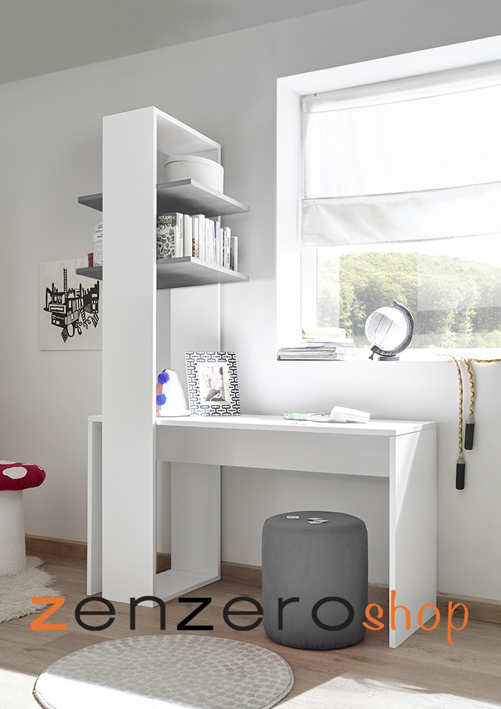 Camera completa con letto pannello imbottito in tessuto e con armadio Miss L243 H230