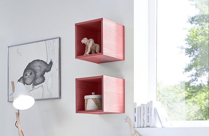 Vano a giorno appeso color Rosso