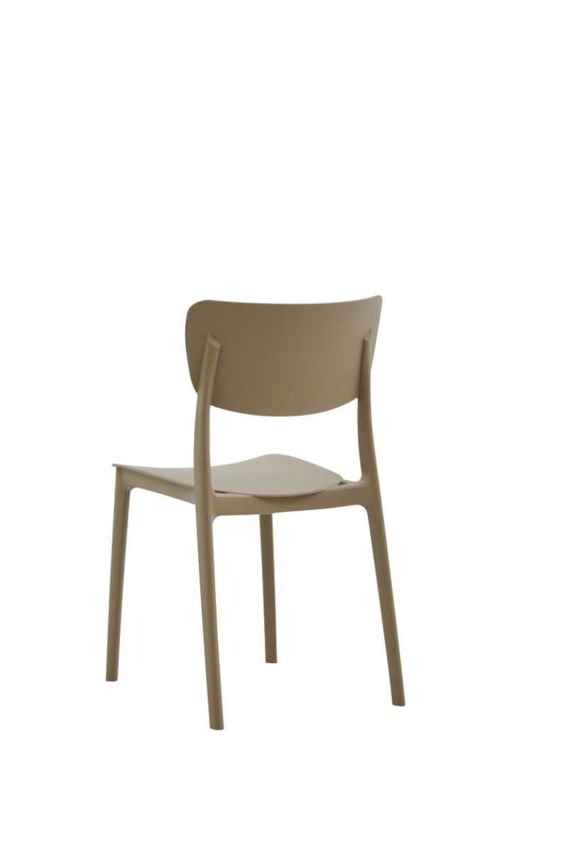 Sedia in polipropilene, colore tortora