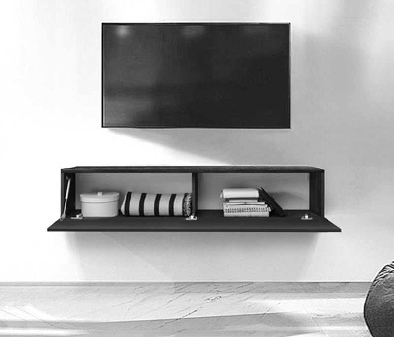 Parete attrezzata moderna di design, Piombo Bianco Lucido - 278x169 cm