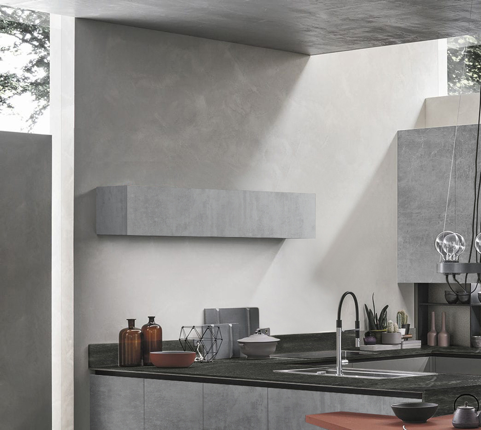 Ribalta per cucina sospesa, Beton