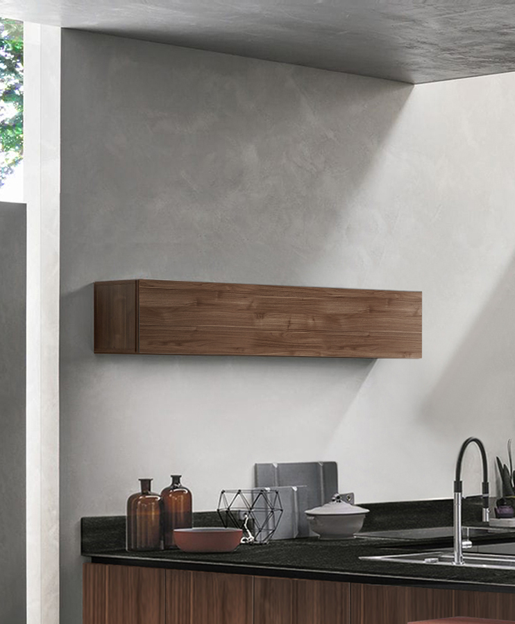 Ribalta per cucina sospesa, Noce dark