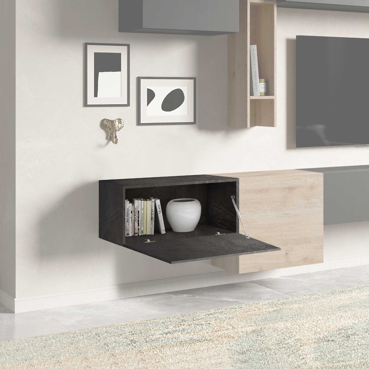 pensile grigio piombo