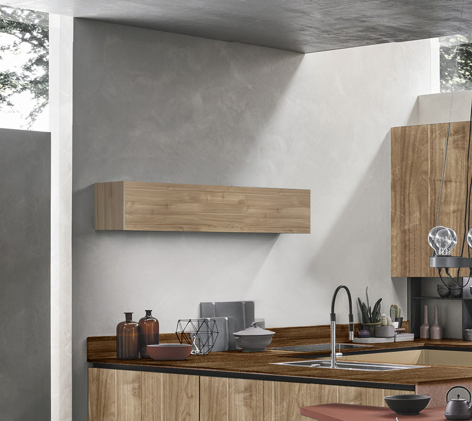 Ribalta per cucina sospesa, Noce stelvio