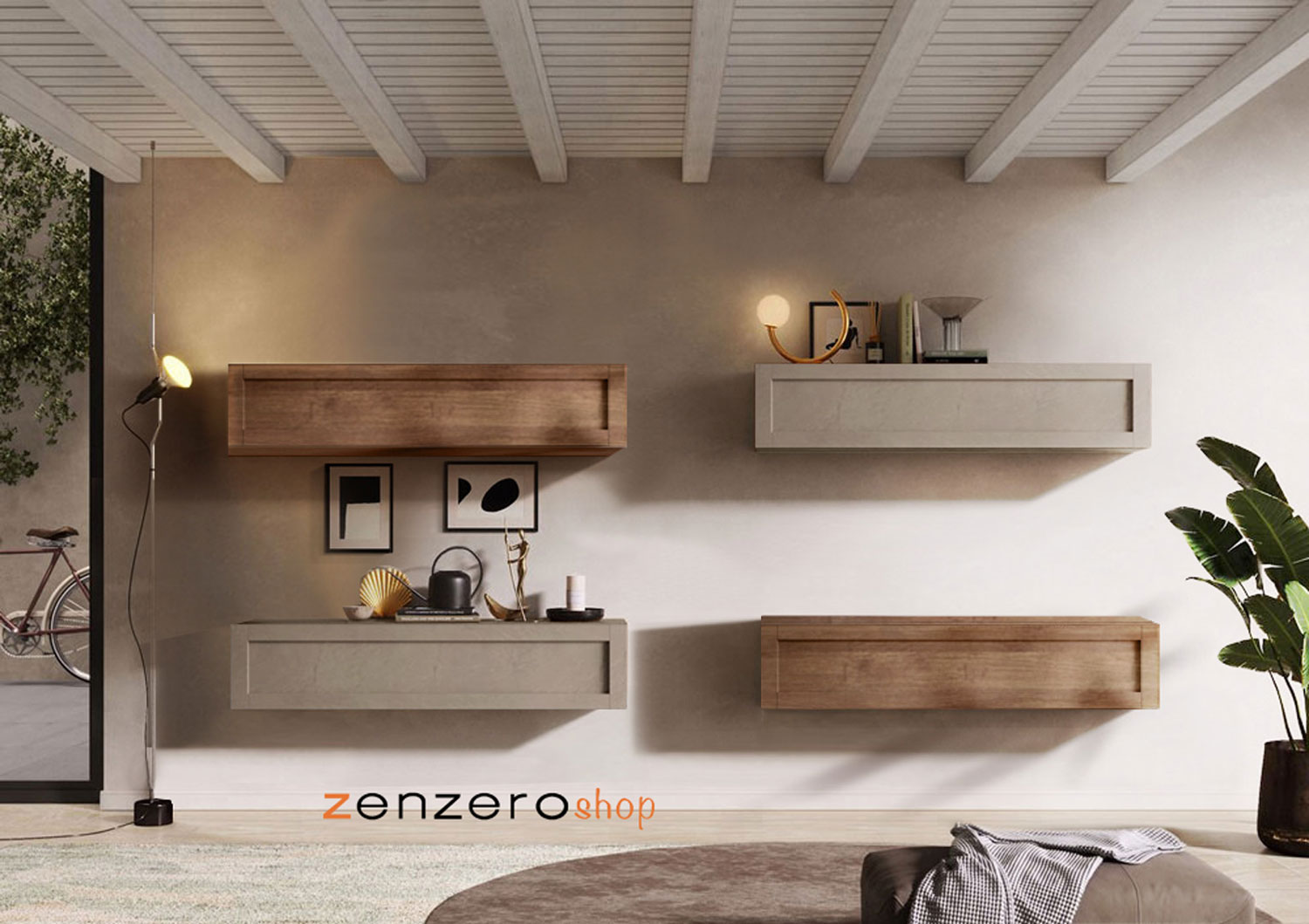 Conveniente Pensile orizzontale sospeso ribalta/vasistas, frontale con telaio